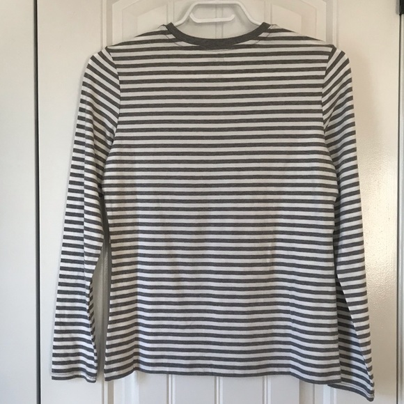 NWT Lord & Taylor Grey and White Long Sleeve Shirt - Picture 2 of 7